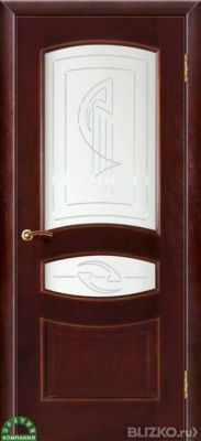 Межкомнатная дверь Зодчий "Симфония Вива", цв. Красное дерево, ПО, ШПОН