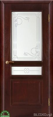 Межкомнатная дверь Зодчий "Симфония Соло", цв. Красное дерево, ПО, ШПОН