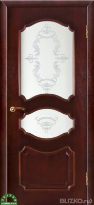 Межкомнатная дверь Зодчий "Симфония Браво", цв. Красное дерево, ПО, ШПОН