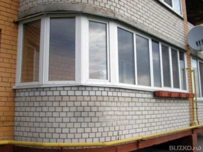 Пвх остекление балкона 6 м, г-образный, профиль alpenprof с .