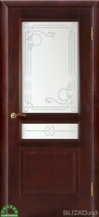 Межкомнатная дверь Зодчий "Симфония Соло", цв. Красное дерево, ПО, ШПОН