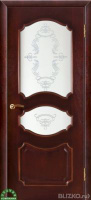 Межкомнатная дверь Зодчий "Симфония Браво", цв. Красное дерево, ПО, ШПОН