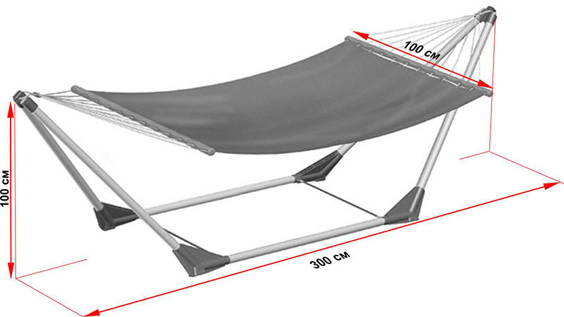 Каркас для гамака из металла чертеж с размерами