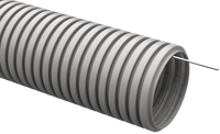 Труба гофрированная ПВХ 63 мм с протяжкой серая (15м)