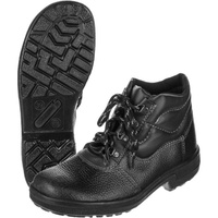 Ботинки Профи 51 ПУ натуральная кожа черные с металлическим подноском размер 43