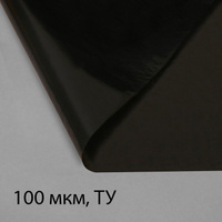 Пленка полиэтиленовая, техническая, 100 мкм, черная, длина 10 м, ширина 3 м, рукав (1.5 м × 2), эконом 50%, greengo Gree