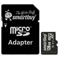 Карта памяти micro SDXC 128 GB SMARTBUY UHS-1 U1 80 Мб/сек. class 10 с адаптером SB128GBSDCL1001