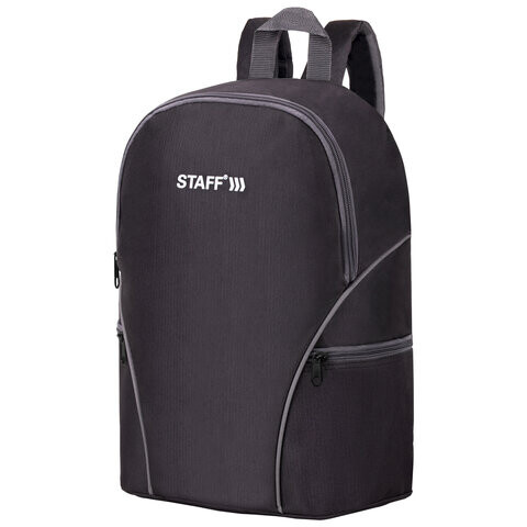 Рюкзак STAFF TRIP универсальный 2 кармана черный с серыми деталями 40x27x155 см 270787