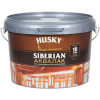 Аквалак для стен и потолков SIBERIAN полуматовый защитный, Husky (2.5л)
