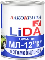 Эмаль для окраски автомобилей Лакокраска Lida МЛ 12 К 2 кг рубиновая