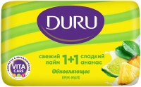 Крем мыло обновляющее Duru 1+1 Свежий Лайм и Сладкий Ананас 80 г