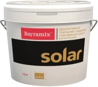 Декоративное покрытие с блеском стеклянных гранул Bayramix Solar 12 кг снежное