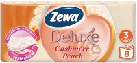 Бумага туалетная Zewa Deluxe Cashmere Peach 8 рулонов в упаковке