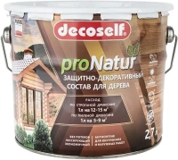 Защитно декоративный состав для дерева Пуфас Decoself Pro Natur 2.7 л персик