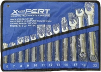 Набор комбинированных гаечных ключей в чехле X-Pert 6 22 мм 12 ключей