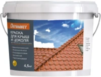Краска для крыш и цоколя для ответственных наружных работ Оптимист F 304 4.5 кг зеленая