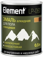 Эмаль алкидная для пола глянцевая сверхпрочная износостойкая Alpa Element LP 060 500 мл красно коричневая