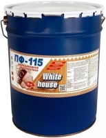 Эмаль алкидная сверхпрочная White House ПФ 115 20 кг вишневая глянцевая