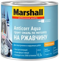 Грунт эмаль по металлу на ржавчину Marshall Anticorr Aqua 500 мл белая
