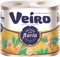 Бумага туалетная Veiro Floria Цветущий Апельсин 4 рулона в упаковке