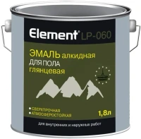 Эмаль алкидная для пола глянцевая сверхпрочная износостойкая Alpa Element LP 060 1.8 л красно коричневая