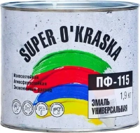 Эмаль универсальная Super Okraska ПФ 115 1.9 кг серая глянцевая