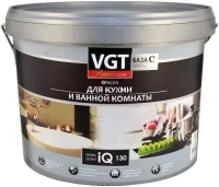 Краска для кухонь и ванных комнат с восковыми добавками ВГТ Premium IQ 130 7 л бесцветная