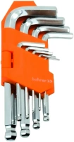 Набор ключей шестигранных имбусовых с шаром Bohrer 1.5 10 мм