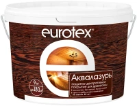 Защитно декоративное покрытие для древесины Евротекс Аквалазурь 9 кг ваниль