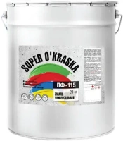 Эмаль универсальная Super Okraska ПФ 115 20 кг коричневая глянцевая