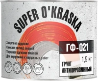Грунт антикоррозионный Super Okraska ГФ 021 1.9 кг серый
