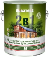 Защитно декоративное покрытие для древесины Акватекс 2 в 1 2.7 л груша полуматовое