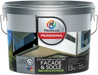 Краска акриловая для фасадов и цоколей Профилюкс Professional Facade & Socle 13 кг база 3
