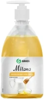 Крем мыло жидкое увлажняющее для рук Grass Milana Молоко и Мед 1 л