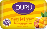 Крем мыло восстанавливающее Duru 1+1 Сочный Персик и Знойное Манго 80 г