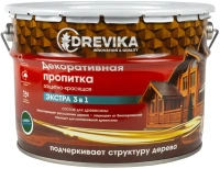 Пропитка декоративная защитно красящая Drevika Экстра 3 в 1 9 л олива