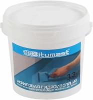 Гидроизоляция акриловая для внутренних и наружных работ Bitumast 1.3 кг