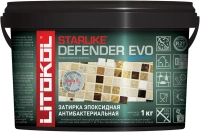 Эпоксидная затирка антибактериальная Литокол Starlike Defender Evo 1 кг S.105 белый титан