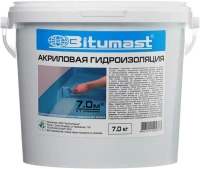 Гидроизоляция акриловая для внутренних и наружных работ Bitumast 7 кг