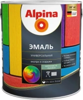 Эмаль универсальная Alpina 2.5 л бесцветная база 3 шелковисто матовая