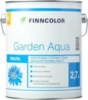 Эмаль акриловая полуматовая для внутренних работ Финнколор Garden Aqua 2.7 л белая