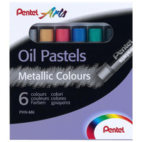 Пастель масляная Pentel художественная металлик 6 цветов в наборе