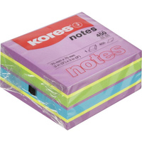 Стикеры Kores Cubo 75х75 мм неоновые 4 цвета (1 блок на 450 листов)