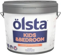 Краска для детских и спален Olsta Kids & Bedroom 9 л пыльная светло бирюзовая база A №109A Twilight 00