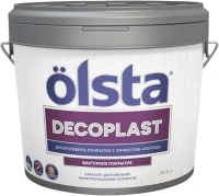 Декоративное покрытие с эффектом короед Olsta Decoplast 15 кг