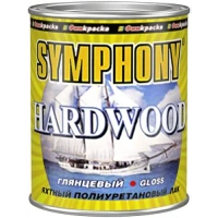 Яхтный полиуретановый лак влагостойкий Финкраска Симфония Hardwood 1 л глянцевый