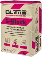 Монтажная смесь для укладки блоков Глимс G Block 25 кг