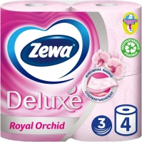 Бумага туалетная Zewa Deluxe Royal Orchid 4 рулона в упаковке