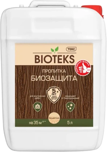 Пропитка для дерева для внутренних работ Текс Bioteks Биозащита 5 л
