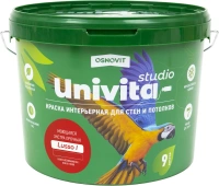 Краска интерьерная для стен и потолков моющаяся Основит Univita Studio Prime I 9 л бесцветная база С полуматовая от +5°С